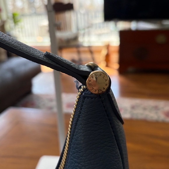 GORGEOUS Furla Slate Blue Ginevra Hobo Bag - COA incl - Video best shows color. - Picture 13 of 16